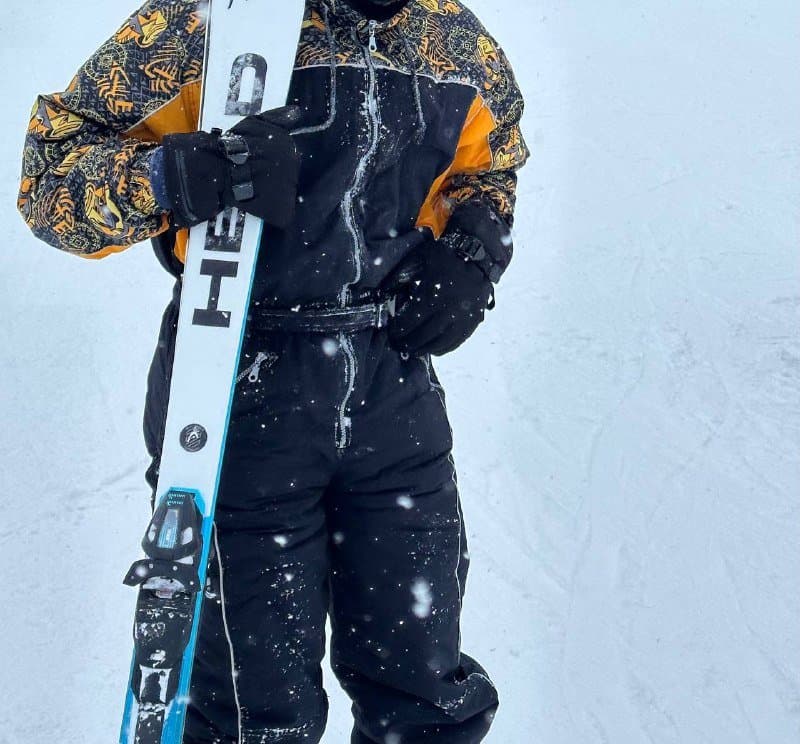 Мужской винтажный горнолыжный костюм, Женский винтажный горнолыжный костюм 2