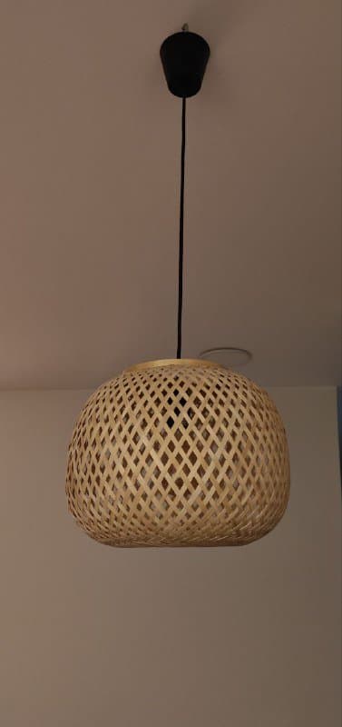 Плетёная люстра с лампой Е27