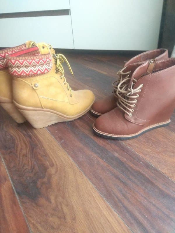 Ботильоны коричневые и рыжие женские