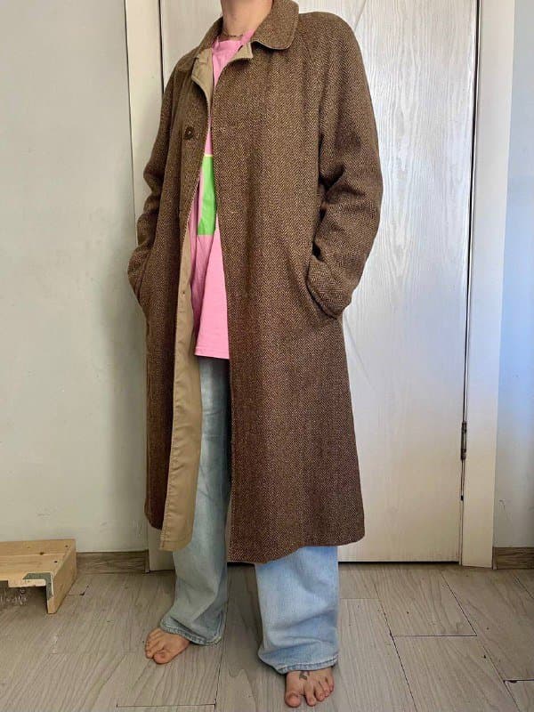 Пальто плащ тренч двусторонний шерсть 1