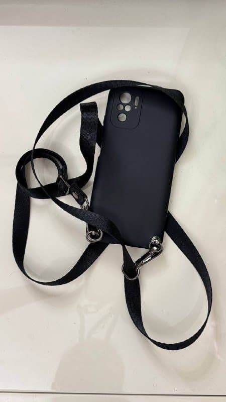 Чехол Ally на ремешке для Xiaomi Redmi Note 10, Note 10S, Poco M5s, черный