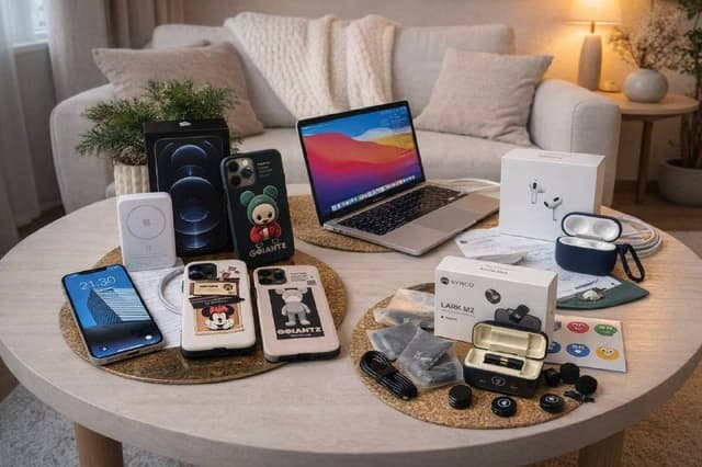 AirPods 3, iPhone 12 pro max 128 Гб, Hollyland lark m2, MacBook Pro M1