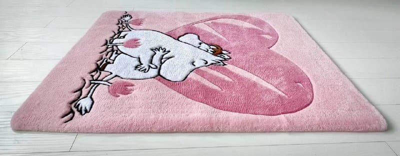 Ковер ручной работы розовый 112х85 5