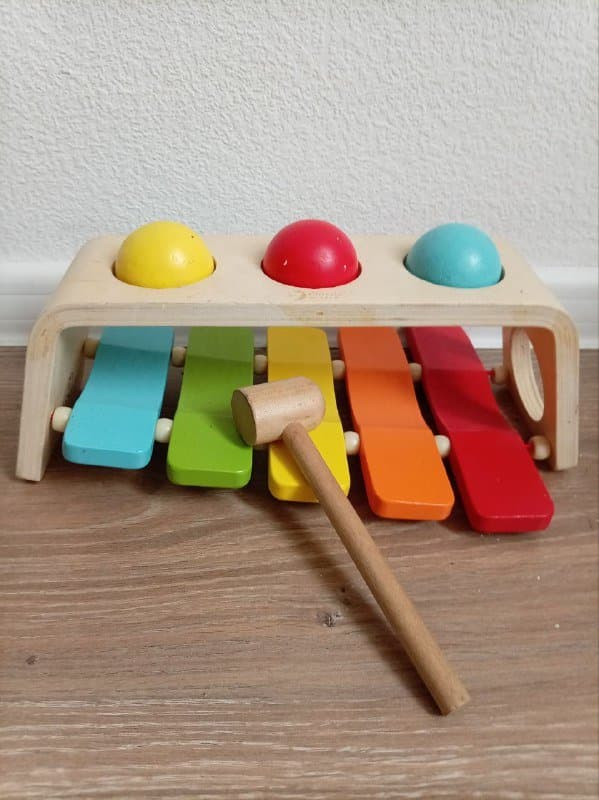 2 in 1 Pound and Tap Bench, Sausage dog, Rainbow Roll, Discover blocks, Counting Stacker, Пазлы и игрушки