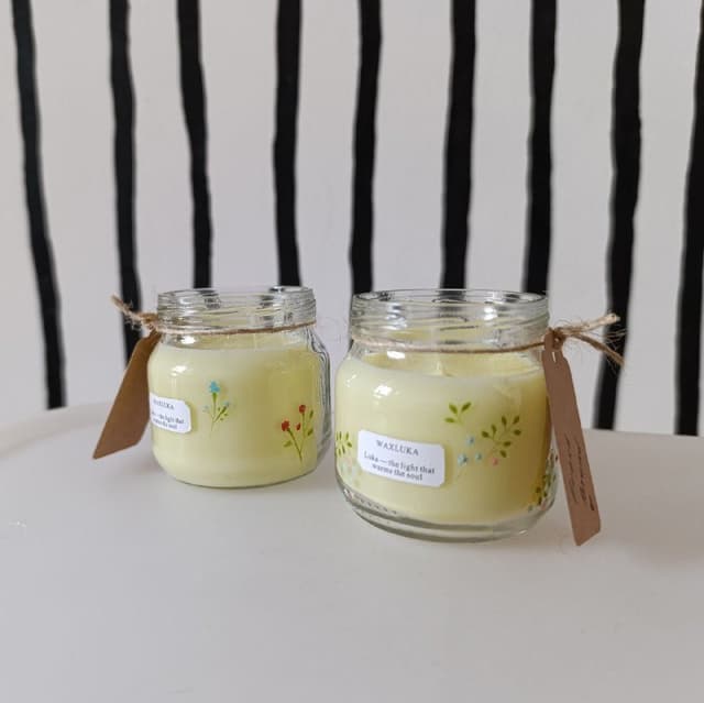 Свечи ручной работы из соевого воска 2 шт