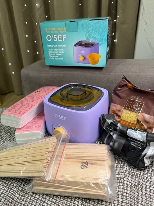 Воскоплав для депиляции, полоски, шпатели, воск в гранулах 1