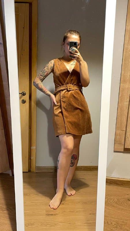 Сарафан вельветовый mango