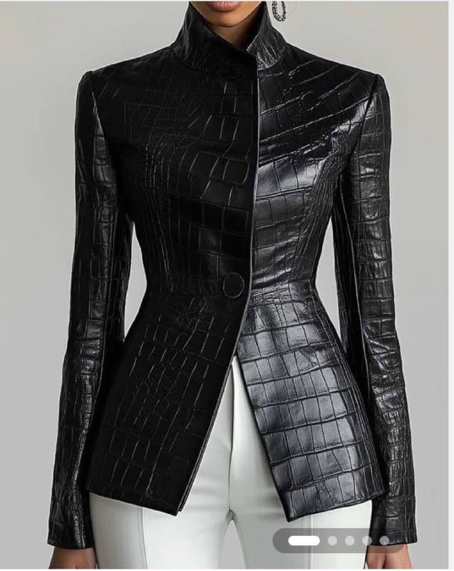 Черный кожаный пиджак, Бордовый пиджак, Черный пиджак с цветочками, Красное вечернее платье