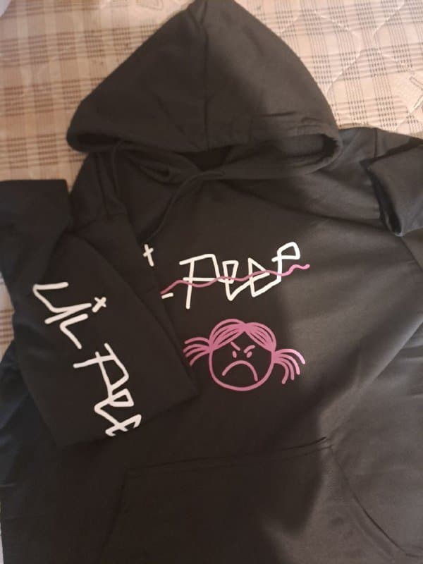 Худи и футболка с принтами размер L