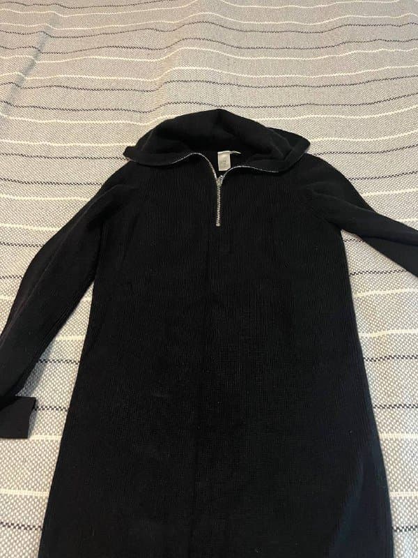 Платье туника, белый свитер, джемпер Massimo Dutti