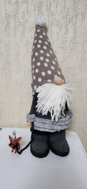 Игрушка под ёлку Гном ручная работа