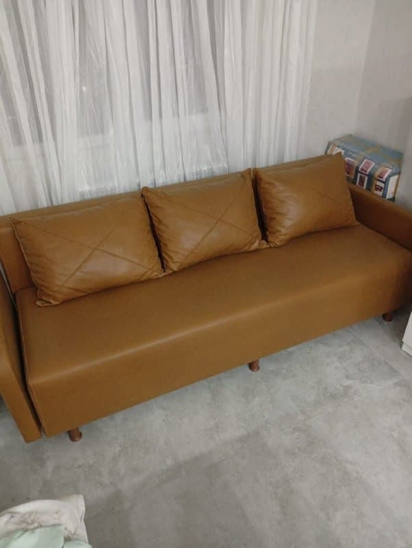 Диваны новые рыжие, серый раскладные с ящиками