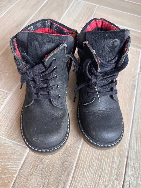Кожаные детские ботинки размер 27 1