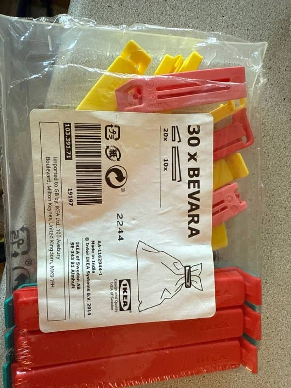 Защелки для пакетов Ikea Bevara набор 30 шт 2