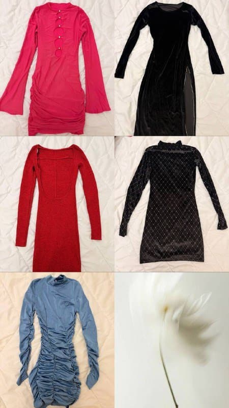 Пакет женской одежды, этажерка и набор для наращивания ресниц 4