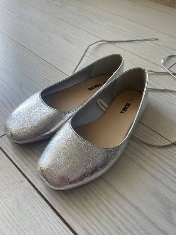 Балетки ТВОЕ размер 36 серебристые 2