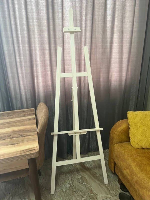 Мольберт, холст, краска для волос, книга