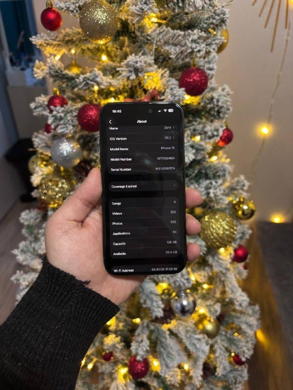 iPhone 15 black 128GB sim e sim 1