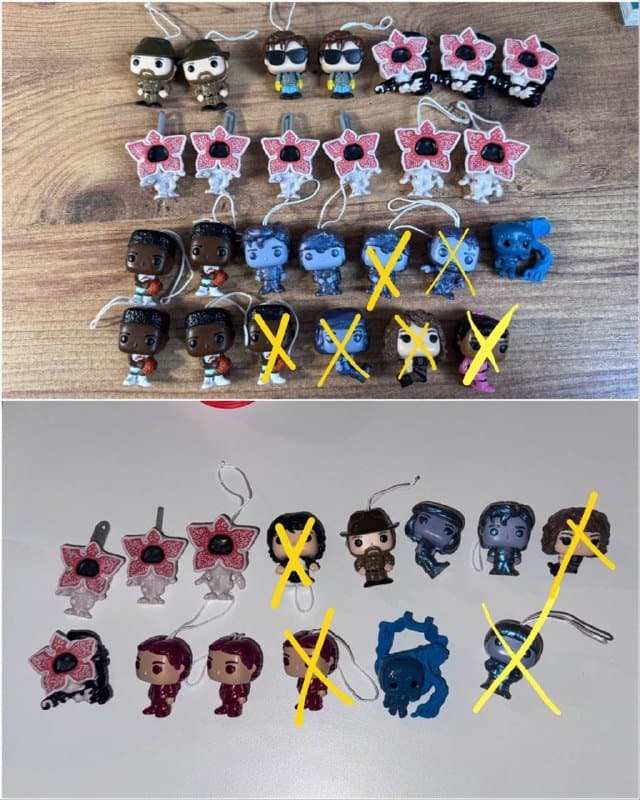 Фигурки из киндера по сериалу Очень странные дела