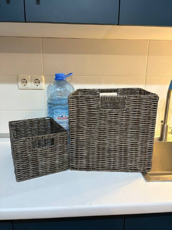 Плетёные корзины для хранения (2 шт.)