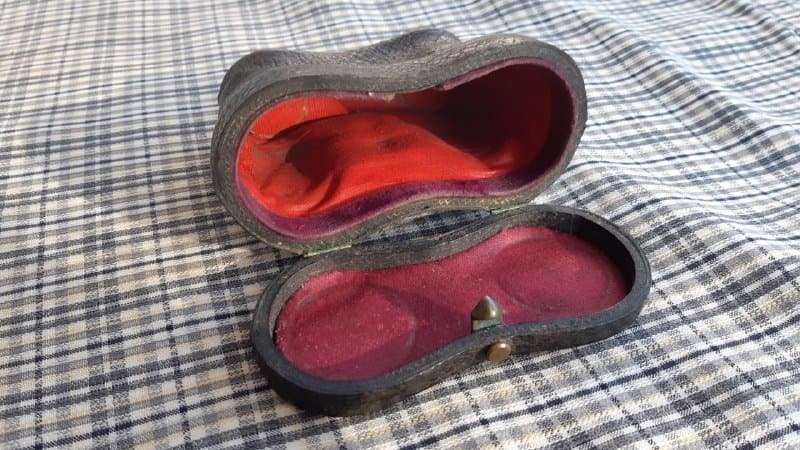 Театральный бинокль латунь кожа 5