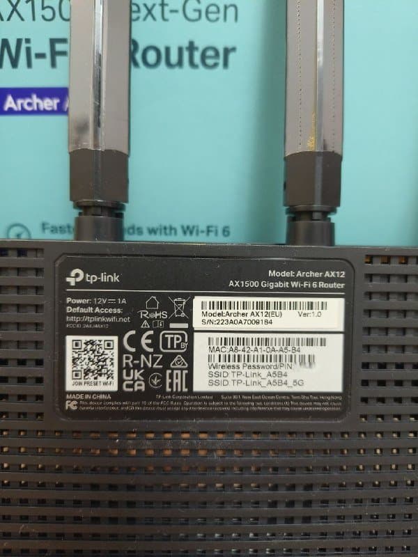 Wi-Fi 6 роутер TP-Link Archer AX12 AX1500 4