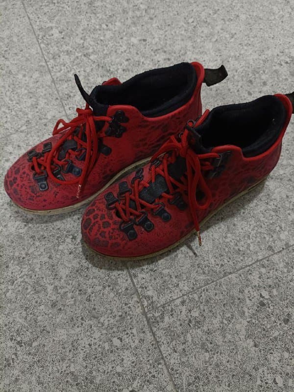 Мужские красные водонепроницаемые ботинки