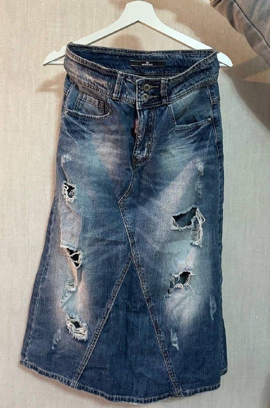 Юбка-карандаш, джинсовая юбка, прозрачная юбка, свитер Lacoste, свитер Tom Tailor 2