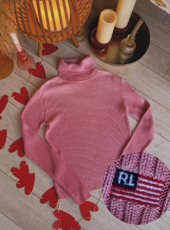 Ralph Lauren розовая водолазка женская S