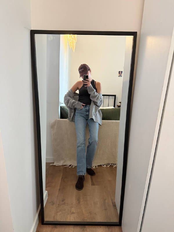 Зеркало в чёрной раме 68*150 см