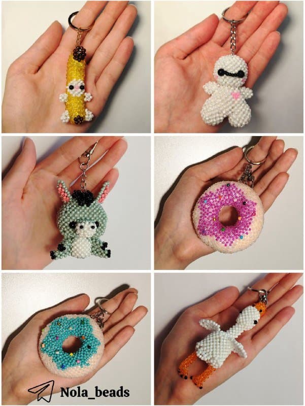 Брелки и подвесы из бисера