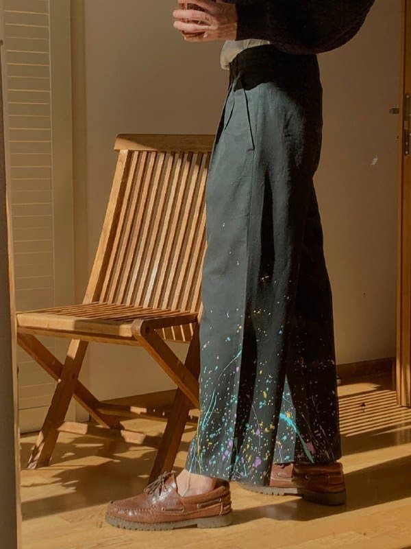 Кастомные штанишки размер М, Пиджак из шерсти Франция размер М 2