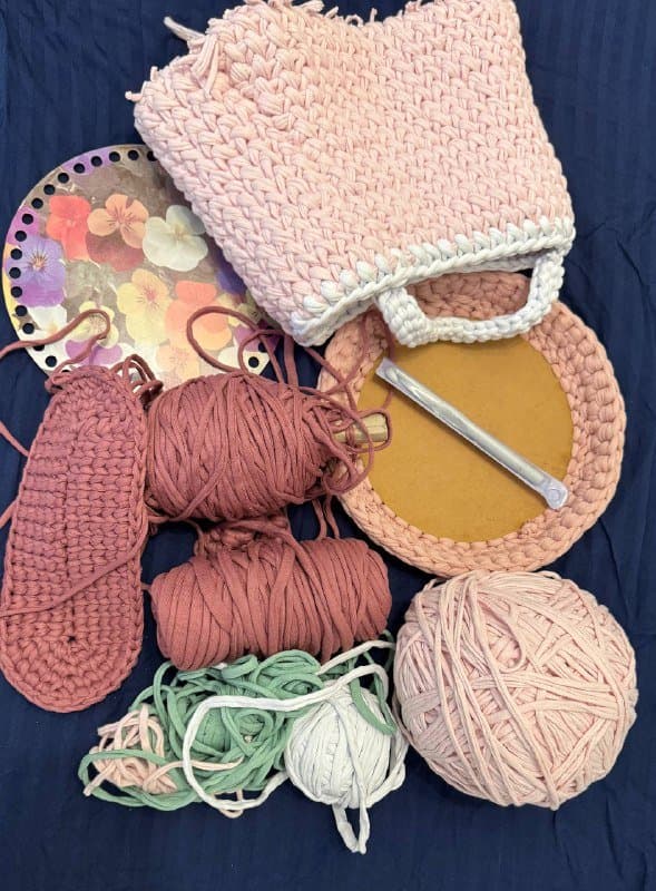 Трикотажная пряжа, основания для корзин, крючок для вязания