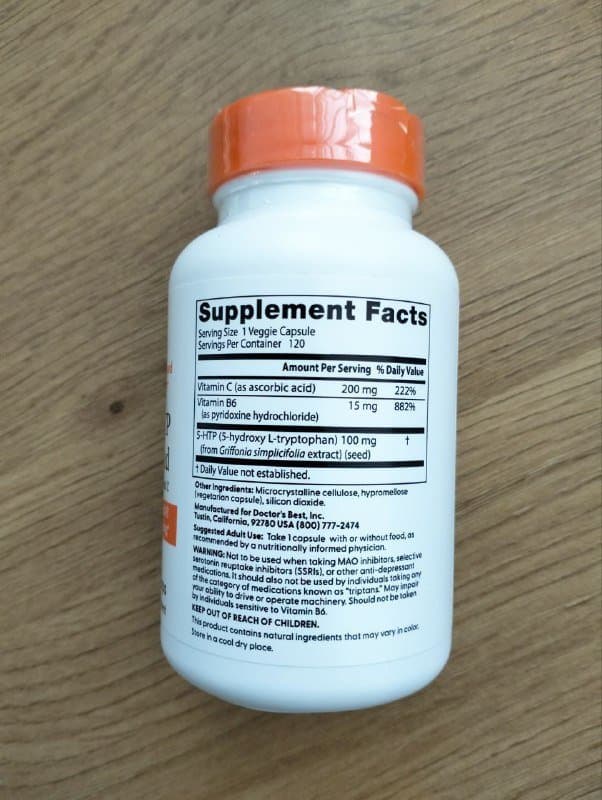 5-HTP Doctor’s Best 120 капсул 100 мг 2