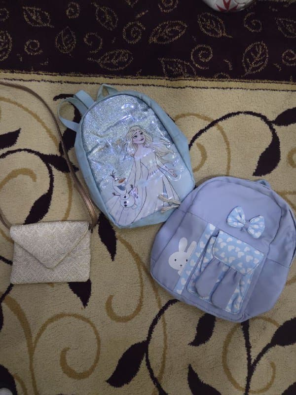 Сумка, два детских рюкзака