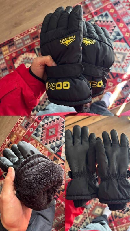 Зимние горнолыжные перчатки с резинками