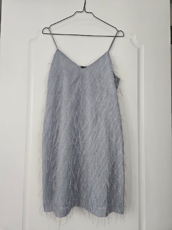 Короткое голубое платье Lime, размер XS