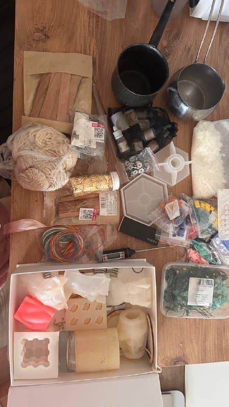 Принадлежности для свечей, свечеварения набор