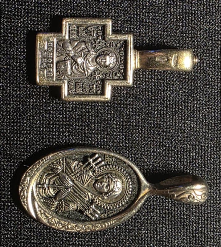 Крест и икона Акимова из серебра 925 пробы 1