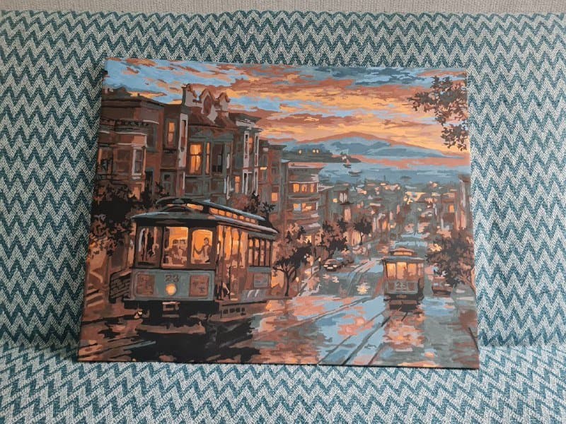 Нарисованная картина по номерам 50×40