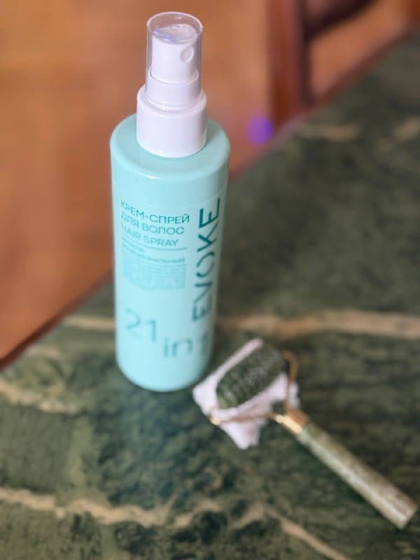 крем-спрей для волос, роллер для лица нефрит