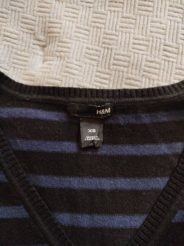 Женский полосатый свитер H&M XS 2