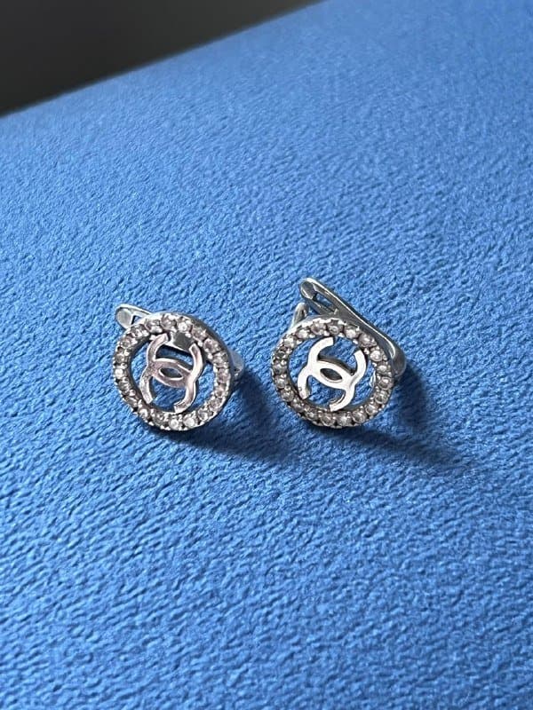 Серьги серебро 925 пробы с камнями фианит