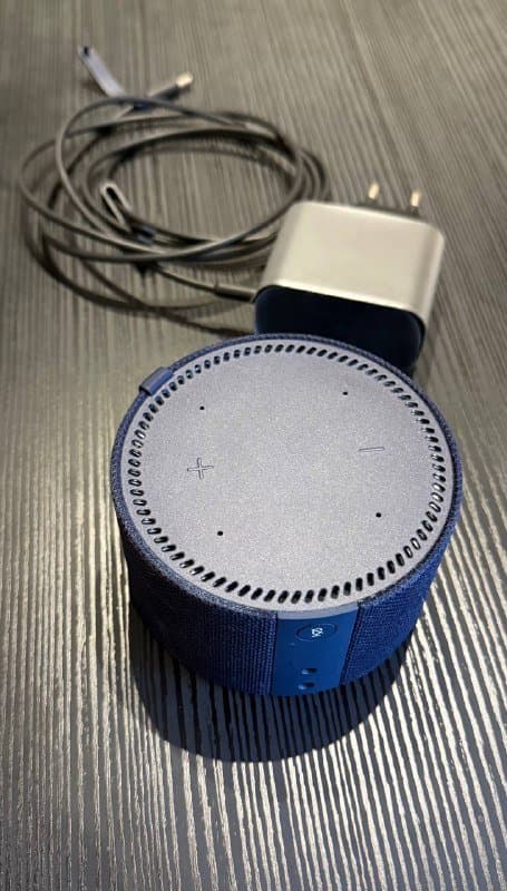 Яндекс мини без часов белая, темно-синяя 2