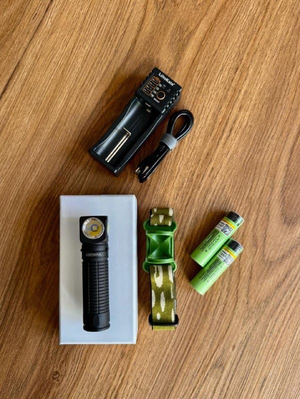 Фонарь Convoy H1, кабель Apple Type-C, кошелёк-портмоне Dimanche Camel 1