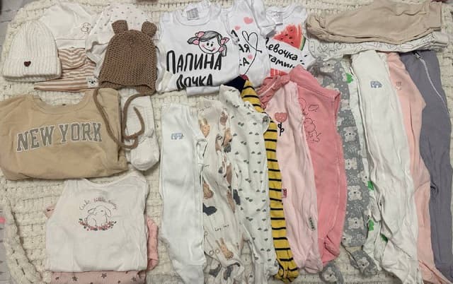 Пакет одежды для девочки 0-6 месяцев