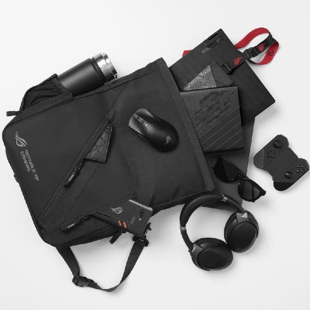 Сумка ASUS ROG Archer Messenger Bag BC2000, рюкзак ASUS ROG BP2701 Backpack 17