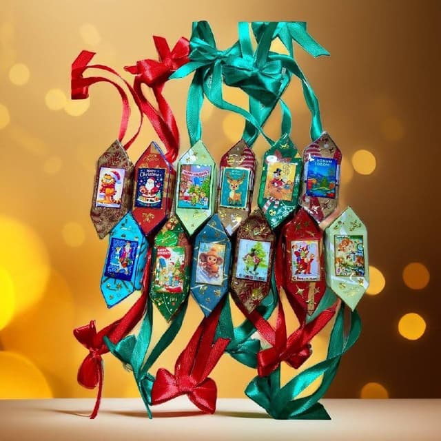 Ручные ёлочные игрушки конфеты и пряники
