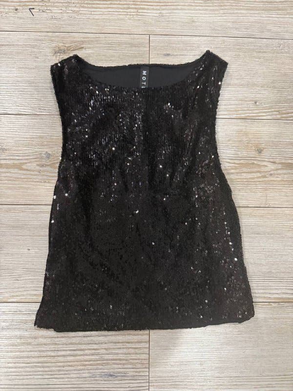 Черный топ Motel XS-XXS с пайетками 1