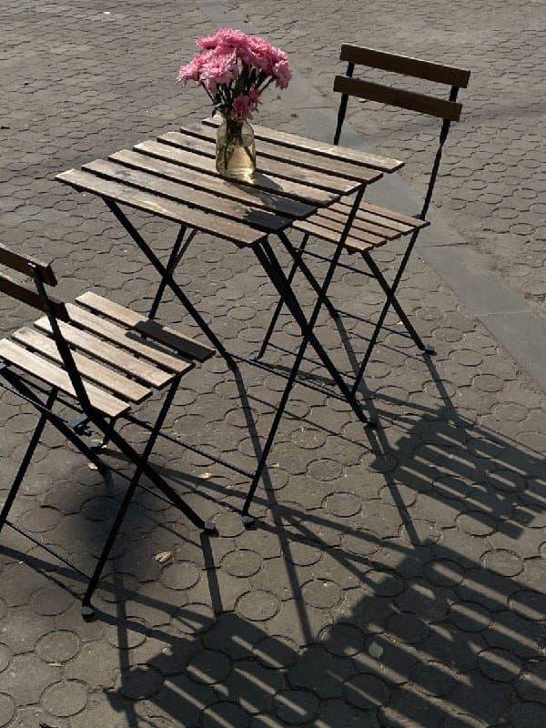 Раскладные столы и стулья деревянные для сада и балкона 1